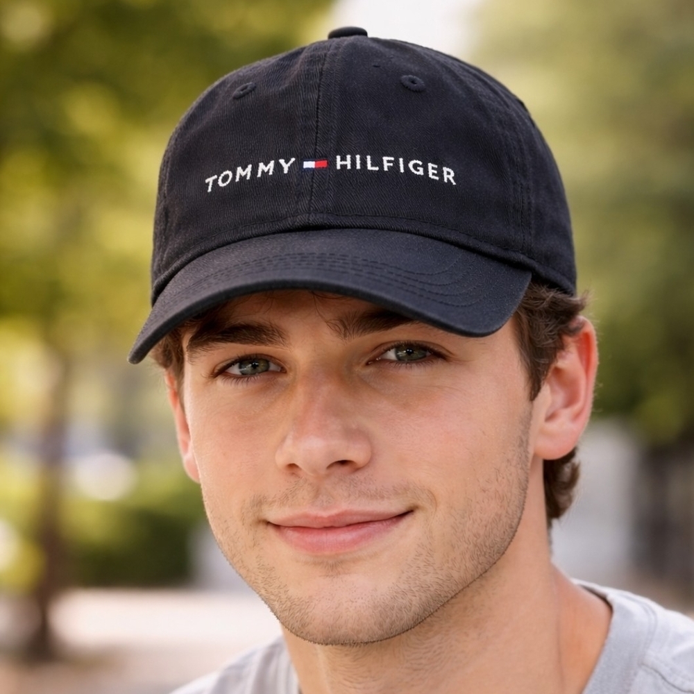 Tommy Hilfiger Black Cap with Logo